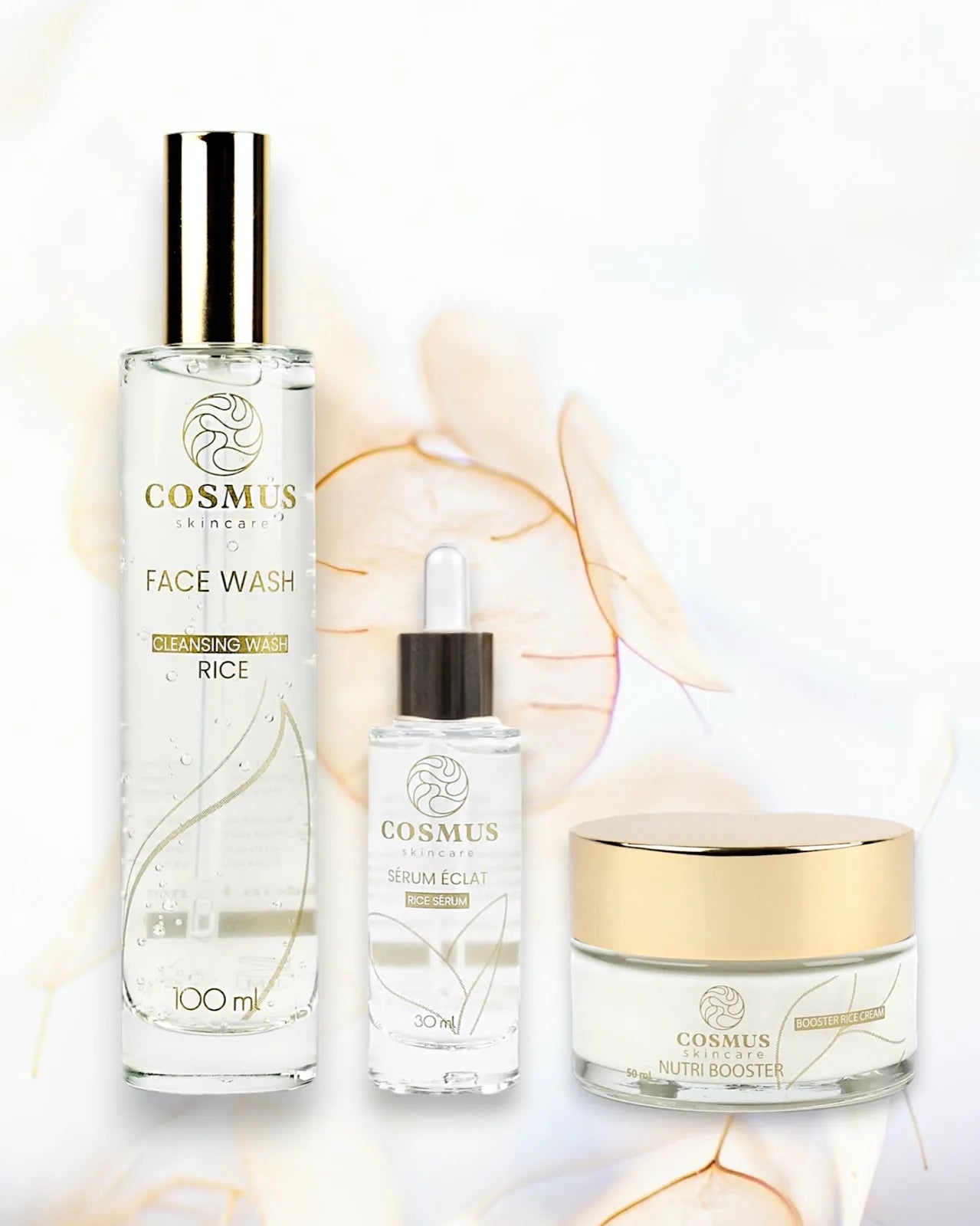 3 Step Skin Treatment With Rice Peptides Brightening And Anti-ageing